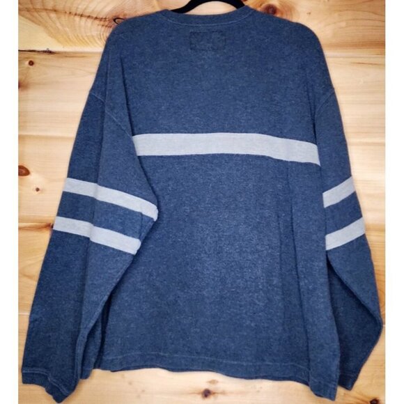 Vintage Abercrombie and Fitch Sweater Adult Large Gray V Neck Knit Pullover - Picture 10 of 11